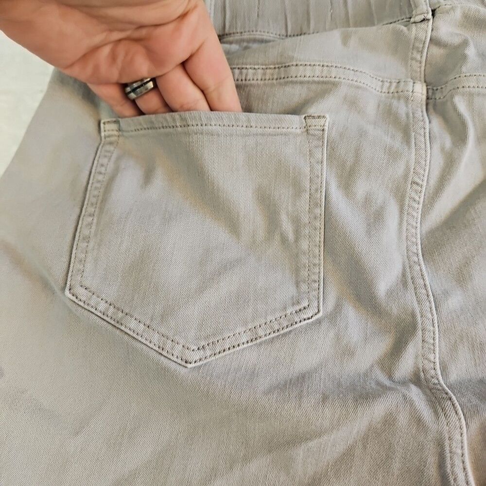 J. Jill Denim High Rise Cropped Pull On Jeans Womens Size 18 P Petite Light Gray - Picture 10 of 11
